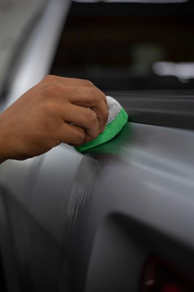Wes applying the Ceramic Coating