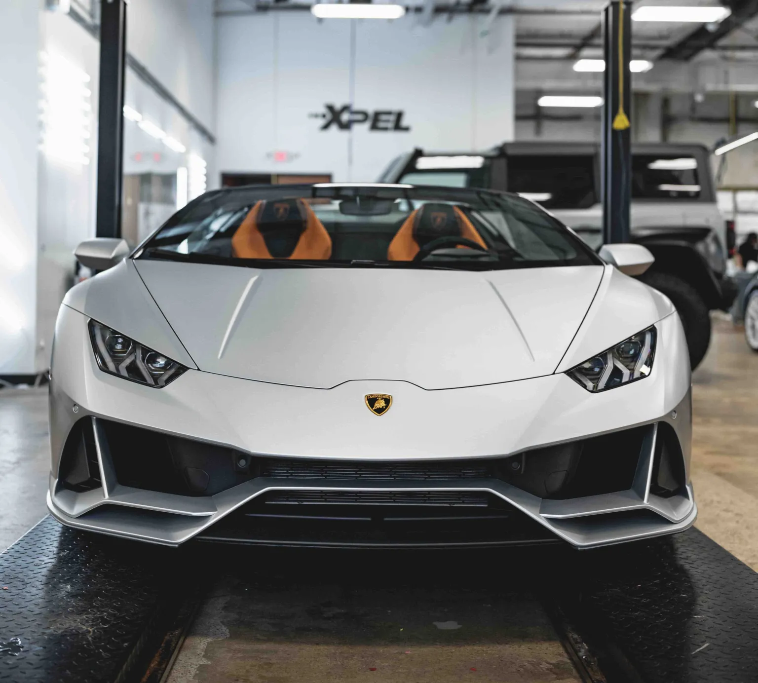 Front view of car